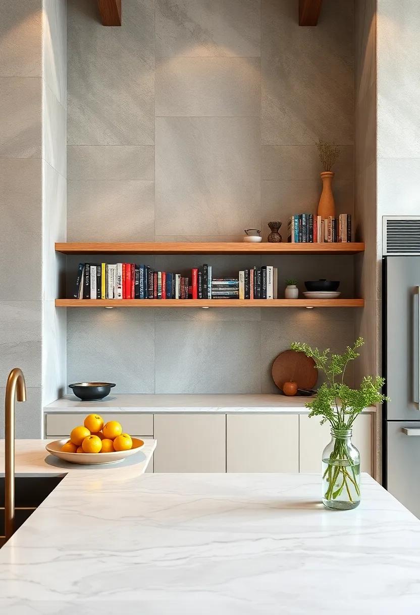 Stylish Cookbook Display: Designate a shelf​ for your favorite cookbooks, making them both accessible and a visual highlight