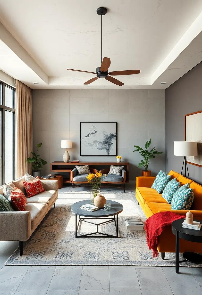 Mix Textures: Combine smooth, sleek surfaces with rich, ⁤textured fabrics to create depth and interest ⁣throughout the space