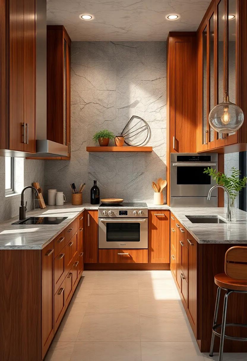 Cherrywood Cabinets: Enjoy⁣ the ‍rich ‍polarity and ⁢natural luster of cherrywood cabinets ⁢that deepen‌ in color with age,​ creating‍ a dynamic kitchen backdrop