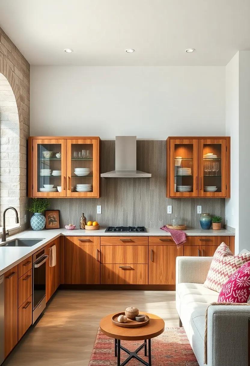 glass-Front Wooden Cabinets: ⁢Showcase your favorite ​cookware or dishware ⁢with glass-front wooden ⁢cabinets, combining utility with visual allure