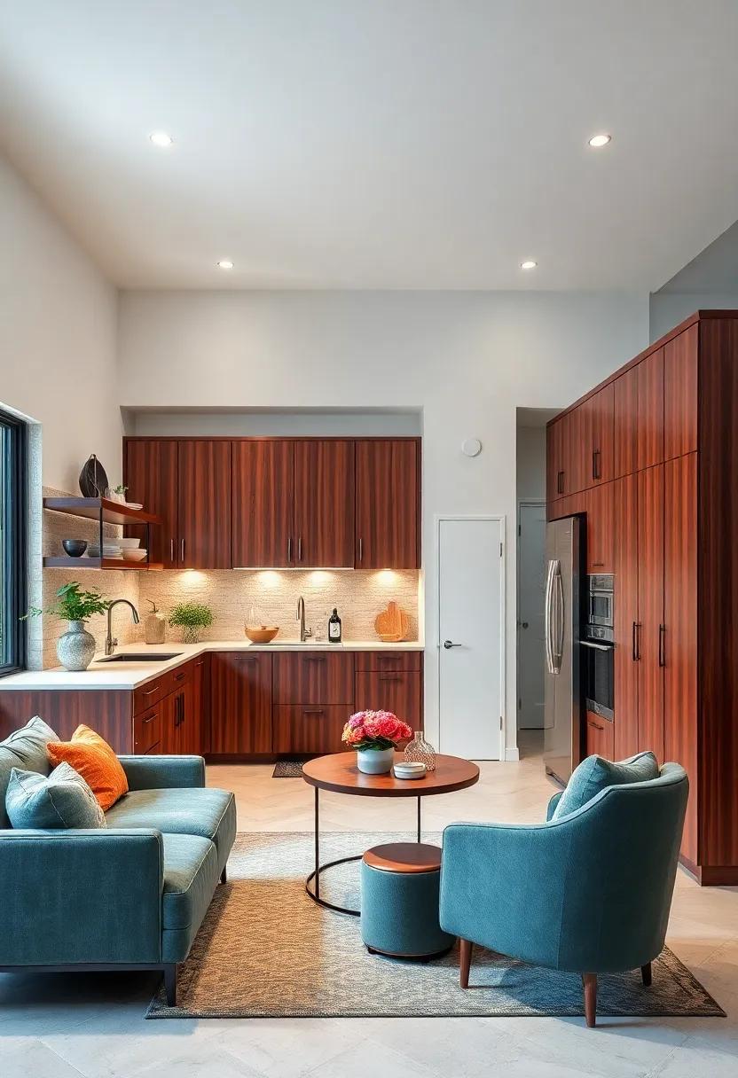 Sleek Mahogany Cabinets:⁤ Enhance your kitchen with sleek mahogany⁣ cabinets that provide a rich⁤ and warm atmosphere,ideal for luxury ​interiors
