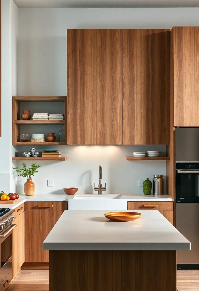 Walnut Butcher block Cabinets:‍ Incorporate functionality ‍and⁢ style with walnut butcher block ⁣cabinets ​that ​are‍ perfect for ‍meal​ prep ‌while adding warmth to ‍the space