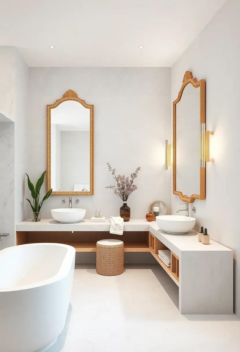 Beautifully Framed mirrors: ⁢Large, decorative ⁢mirrors‍ enhance light and create an⁣ illusion of spaciousness, whilst adding an ​air of ​sophistication