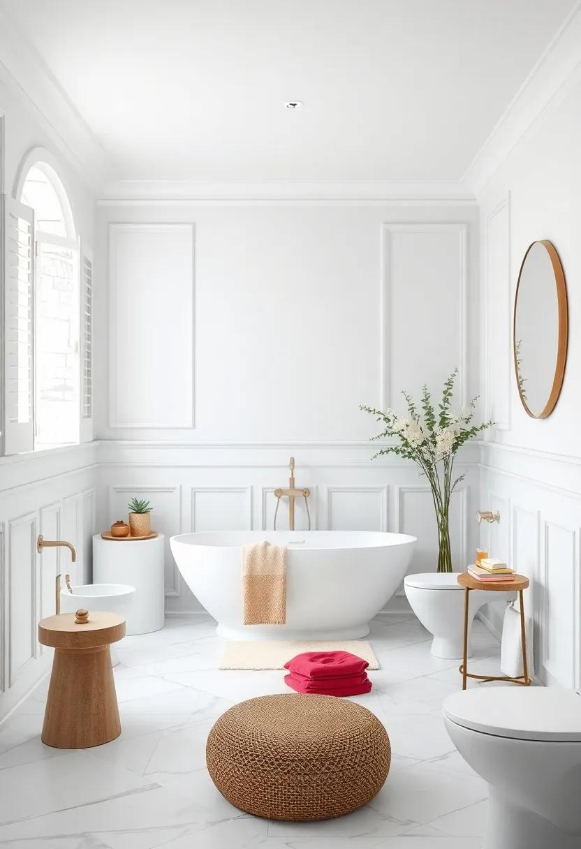 Classic White Wainscoting: elegant paneling can add ‌architectural ⁢interest and⁣ a sense⁢ of refinement ‌to your ‌bathroom⁤ walls
