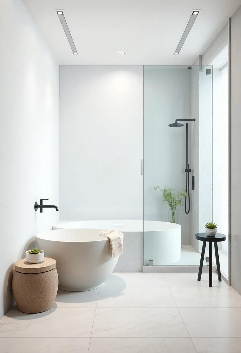 Frameless Glass shower: A⁤ seamless look that⁢ visually⁤ expands the space while showcasing elegant tile work and fixtures
