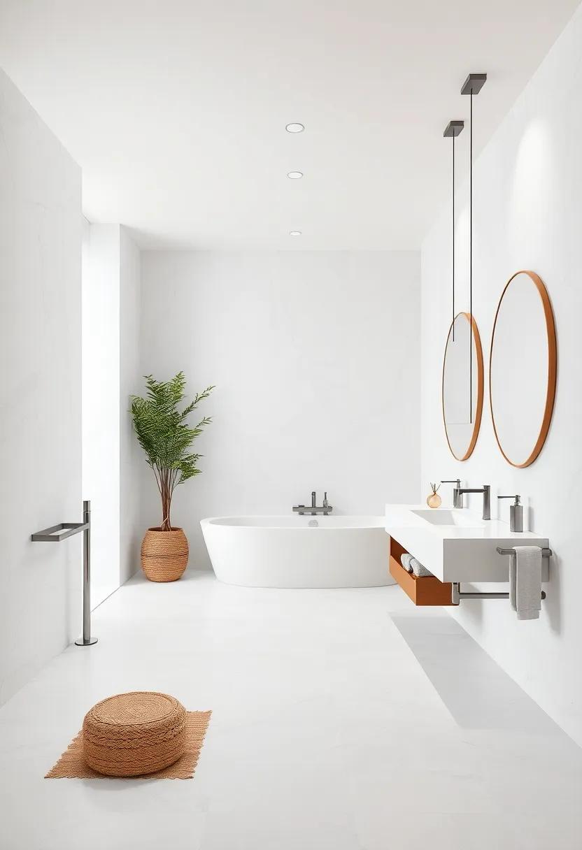 Modern Industrial Elements: Incorporate⁤ subtle metal finishes or raw​ textures for an edgy contrast against the soft ‍white⁤ hues