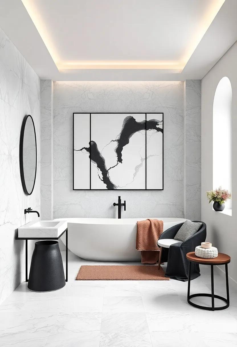 Monochromatic Wall Art: Black-and-white photography or abstract artwork can ⁢create striking contrasts that ⁣enhance ⁣the elegant space