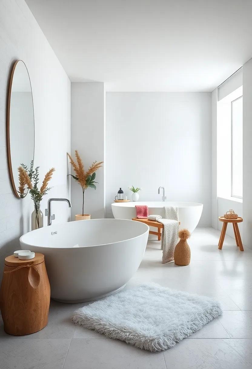 Opulent Bath Mat:⁤ A ‌plush white bath mat ⁣provides a luxe ⁢feel underfoot while complementing the ⁣overall design