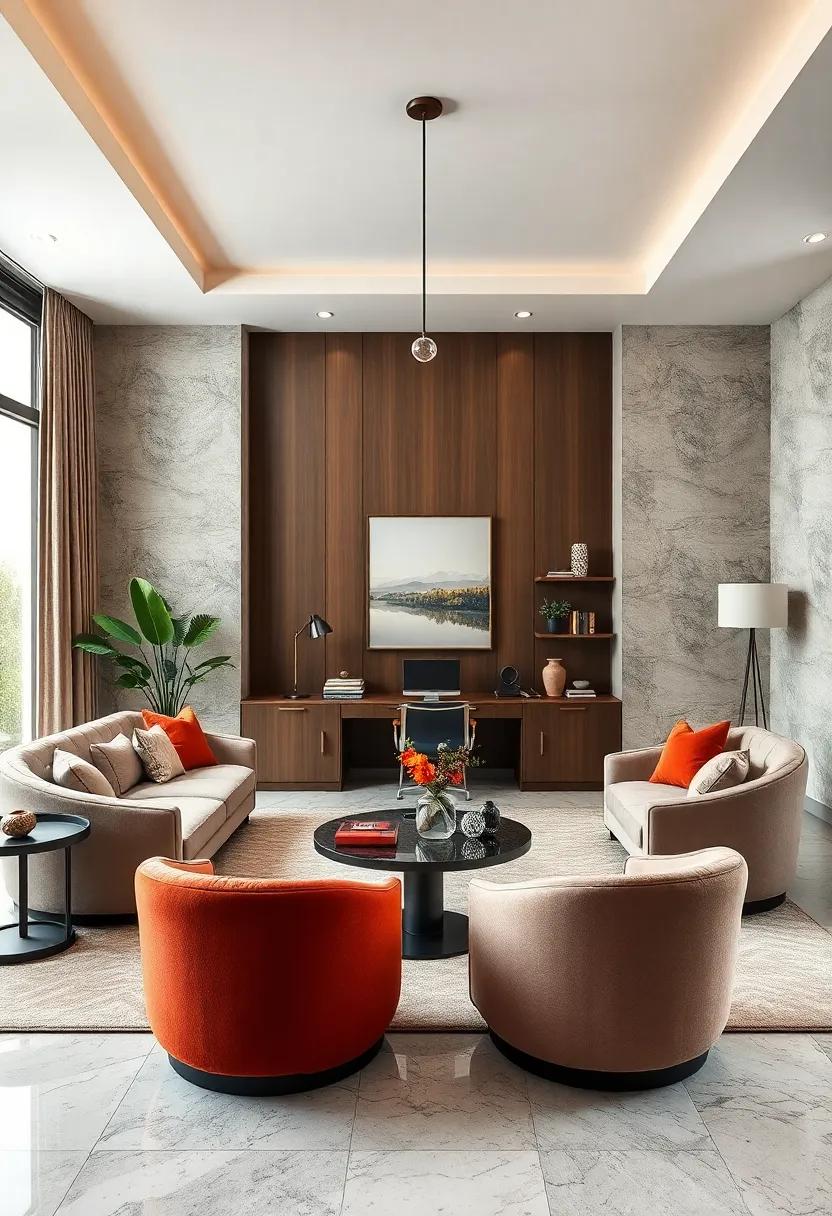 Artistic Touch: Create visual interest with ‌curved accent tables that break the ⁤monotony of traditional office⁤ furniture, offering a place ⁢for ⁣creative brainstorming
