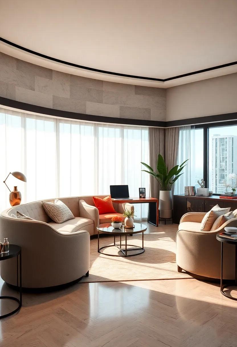 Modern Minimalism: streamline your ‌workspace‍ with sleek, curved ‍furniture that captures the essence ⁤of contemporary luxury, ensuring your office ‌feels clutter-free