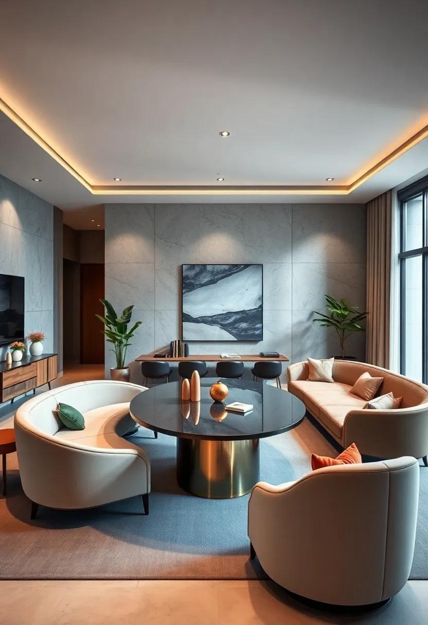 Creative Collaboration: Design ‌a shared workspace with curvy conference tables that ‍encourage open communication ⁣and ​foster teamwork