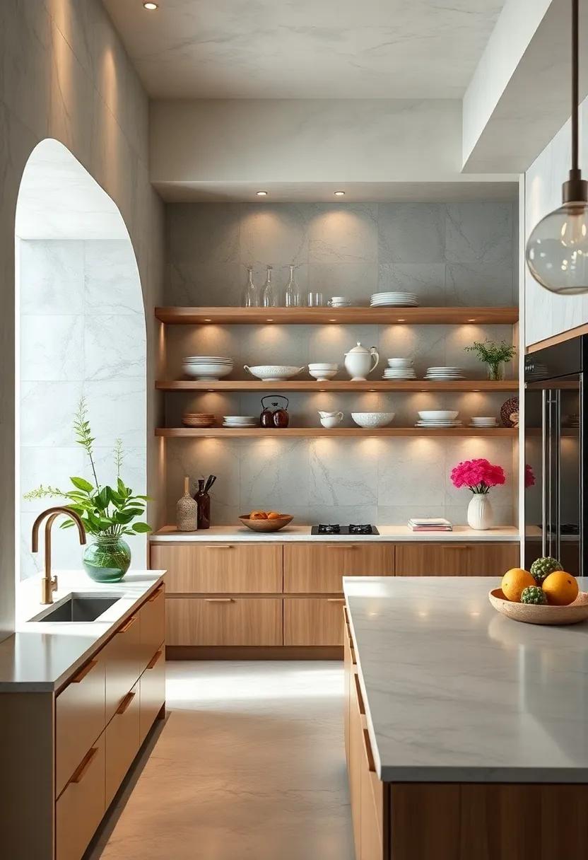 Open ⁣shelving: Display ⁢beautiful dishware or curated collections on⁢ open shelves to create an airy feel and invite personality into the space