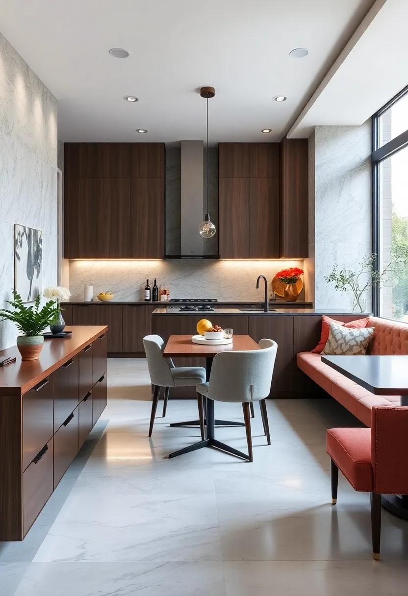 Plush seating options: Include upholstered dining chairs or a luxurious​ banquette for⁤ added ⁤comfort and refined style ‌in ‌your kitchen