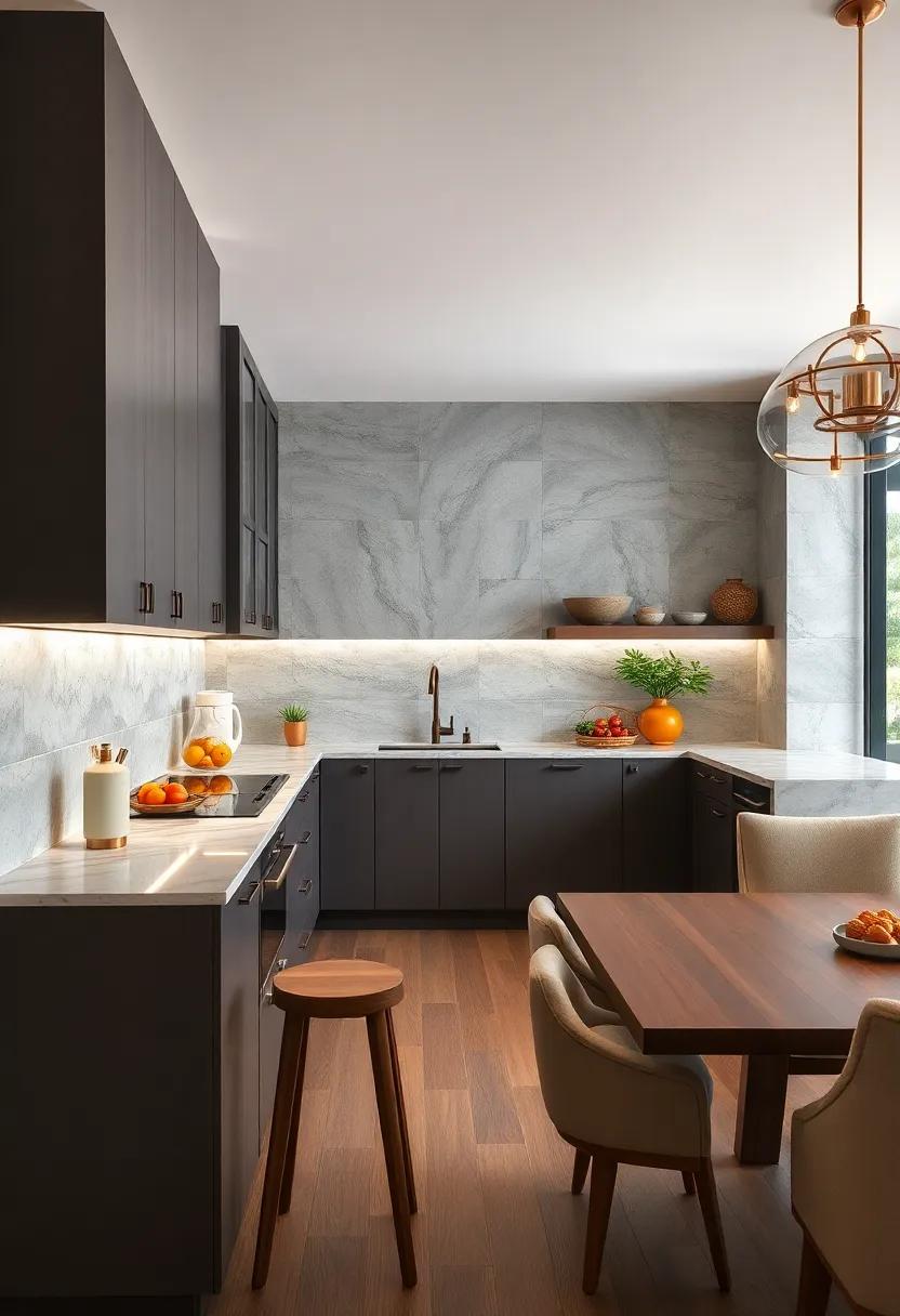 Textured backsplashes:‌ Incorporate textured tiles or artistic mosaics to create visual interest and a unique focal point