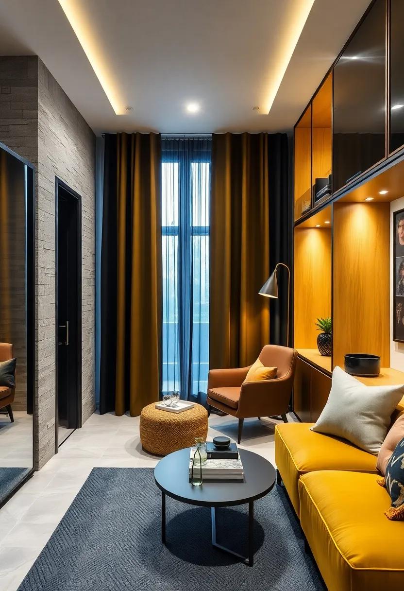 Black Curtains – Incorporate blackout curtains in a rich black fabric to ⁣control light while⁤ enhancing privacy​ and style