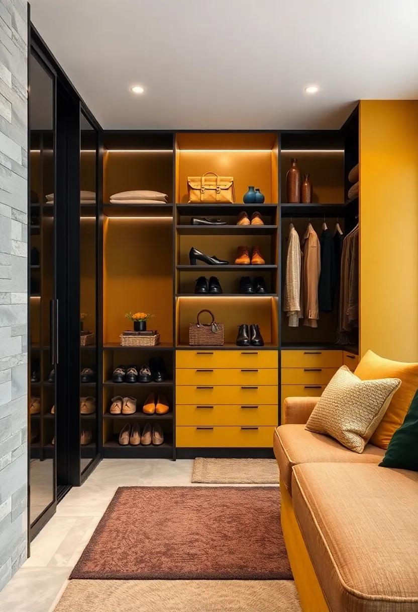 Chic Shoe‍ Rack ‍– Invest⁣ in⁣ a stylish shoe rack that complements the color scheme, making your favorite footwear easily accessible