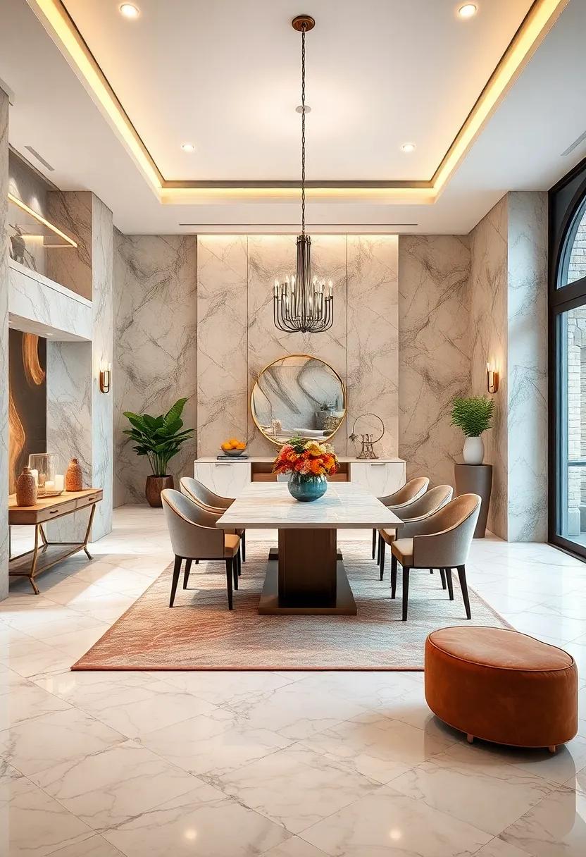 Statement Rugs: Layer a stylish area rug over the⁢ marble flooring to add warmth and texture,allowing‍ for easy ‍updates to decor