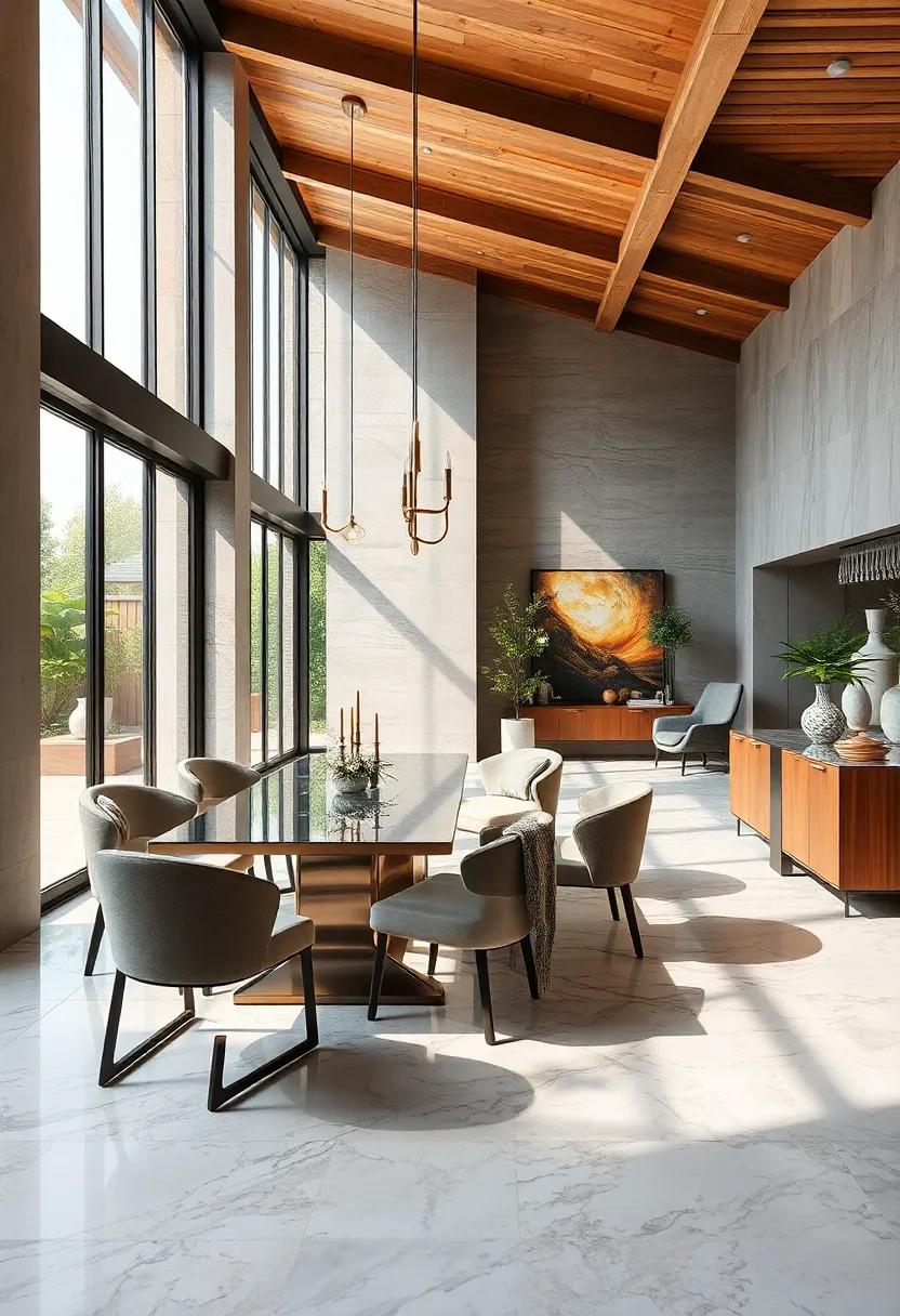 Outdoor-Inspired: Use marble flooring that blends indoor and⁢ outdoor⁢ styles,perfect⁢ for sunlit dining rooms with large ‍windows and garden views