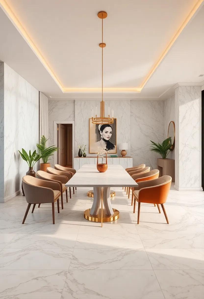 Understated Neutrals: Choose⁣ soft, creamy‍ marble tones ​for a serene and understated sophistication,‍ perfect for minimalist dining room designs