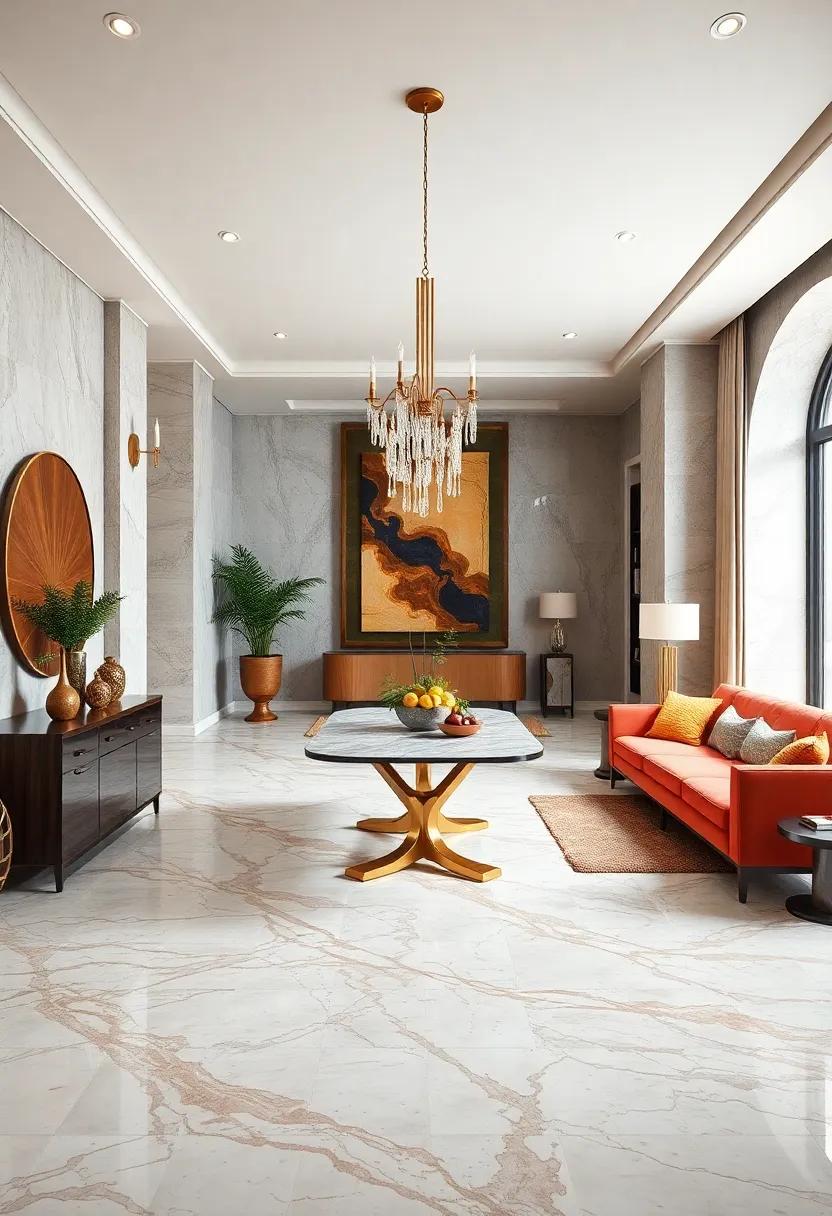 Art Deco Glam: ⁤Opt for bold, geometric patterns and rich colors in marble that channel ​the luxe vibes⁢ of‍ the Art Deco era
