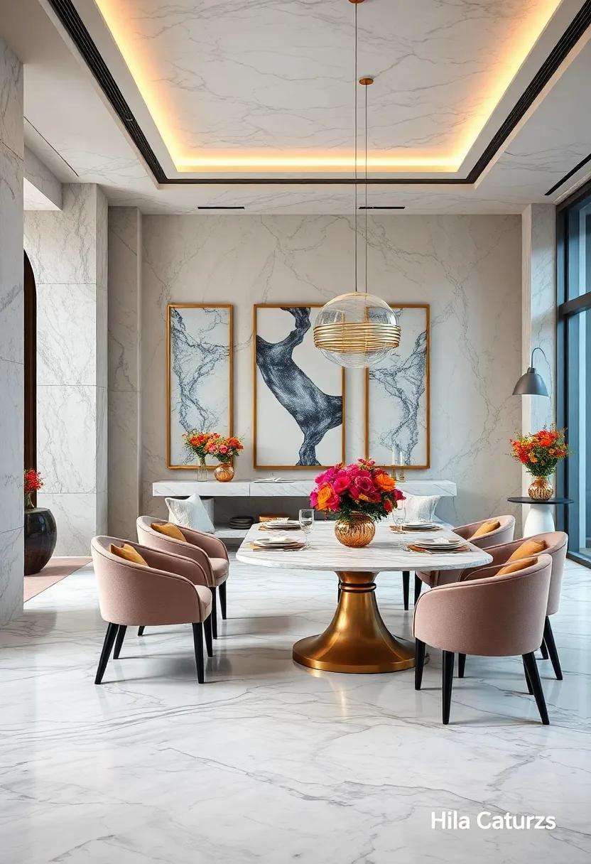 Seasonal ⁢Decor: Use the backdrop of marble flooring to showcase seasonal decor, like festive table⁤ settings or beautiful ‍flower⁤ arrangements