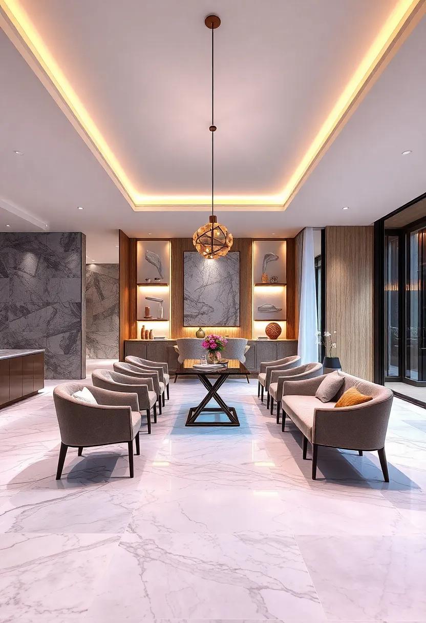Illuminated ​Effect: Install underfloor lighting to enhance the marble’s natural beauty, ‌casting a ⁤soft ⁢glow that transforms the dining space⁤ at night
