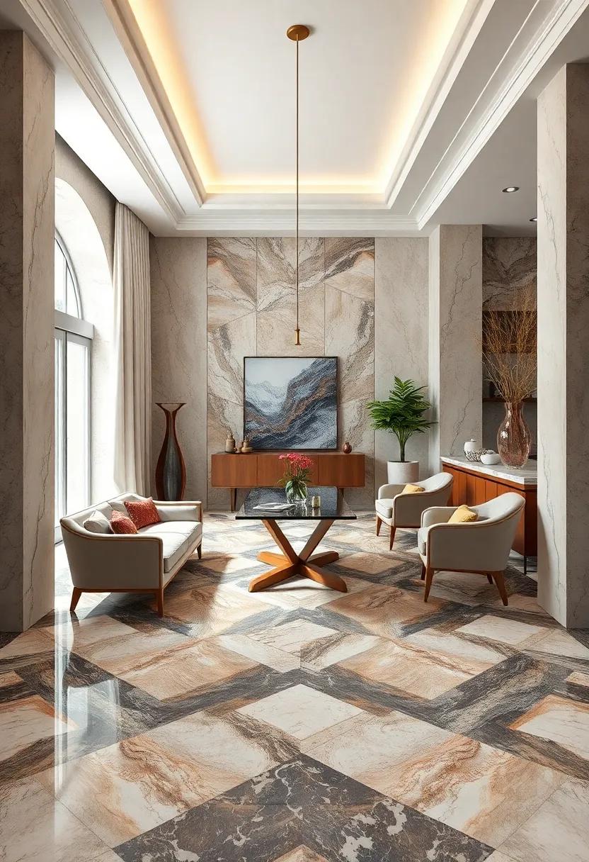 Geometric Patterns: Explore intricate geometric designs⁤ using different marble colors to⁤ craft a visually captivating‍ floor that⁢ acts as art underfoot