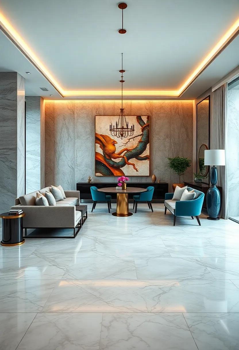 Artistic Accents: ‍Highlight marble floors with striking artwork or sculptures to enhance the overall ambiance, emphasizing the elegance of both elements