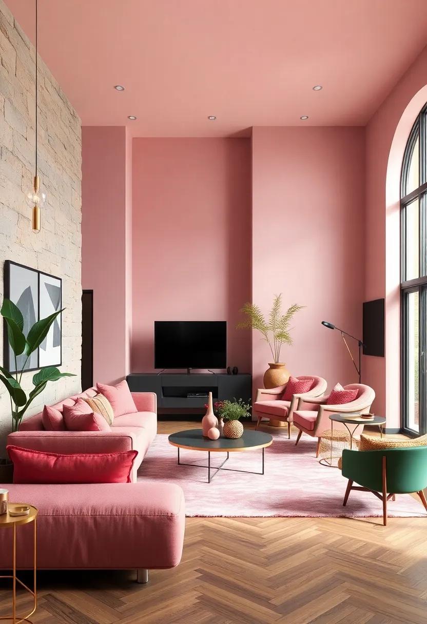 Accessorize with Metallic Accents: Add gold or brass accents to ‍your blush pink and deep green decor to bring a lavish touch to the interior