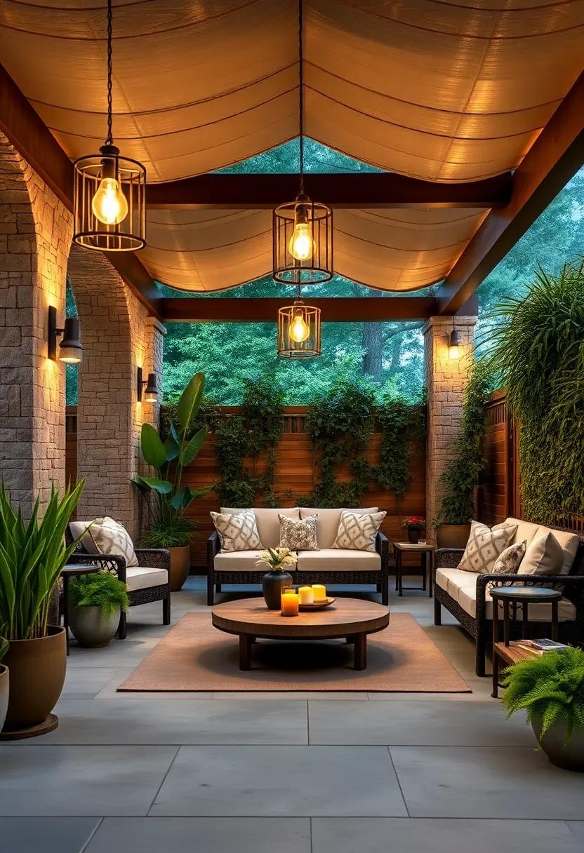 Create a Focal Point:‍ Use⁤ a large or uniquely designed pendant as a statement piece to draw attention and anchor your ⁢patio decor