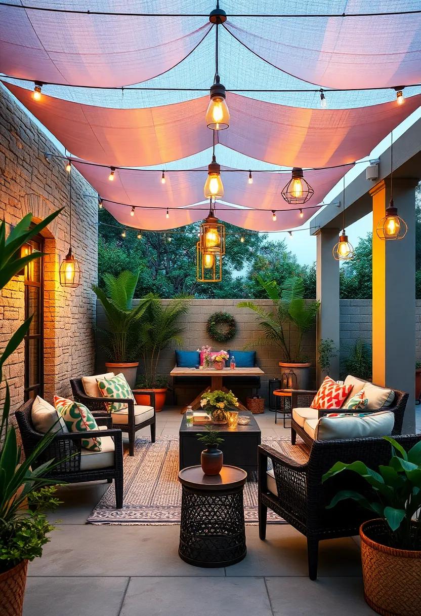Hang at Varying ⁤Heights: Create⁤ visual interest by suspending pendants at different heights to break the monotony ‍of ⁢your patio⁤ space