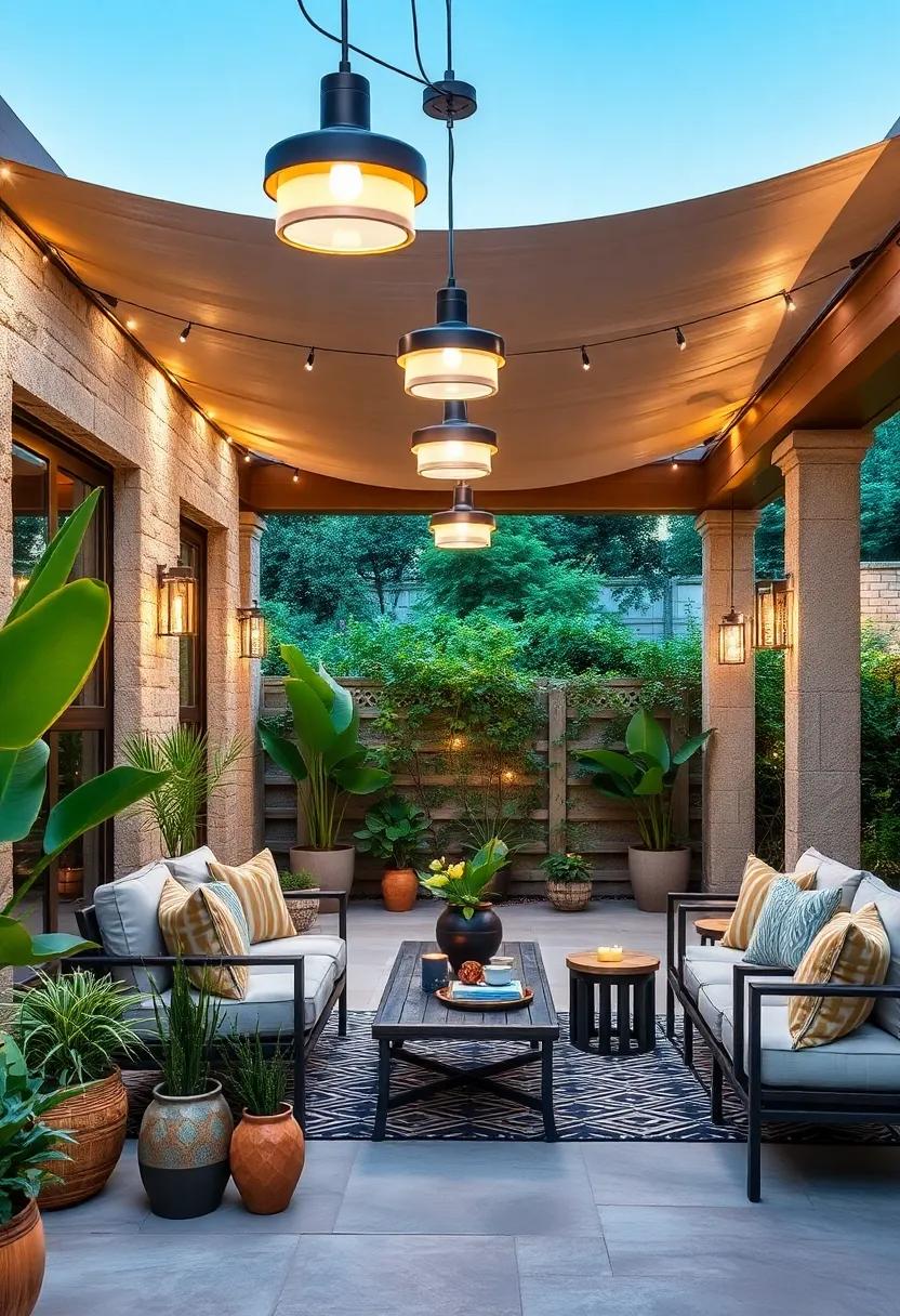 Incorporate Solar Options: For a sustainable approach, consider solar-powered pendant lights that don't compromise⁣ on style