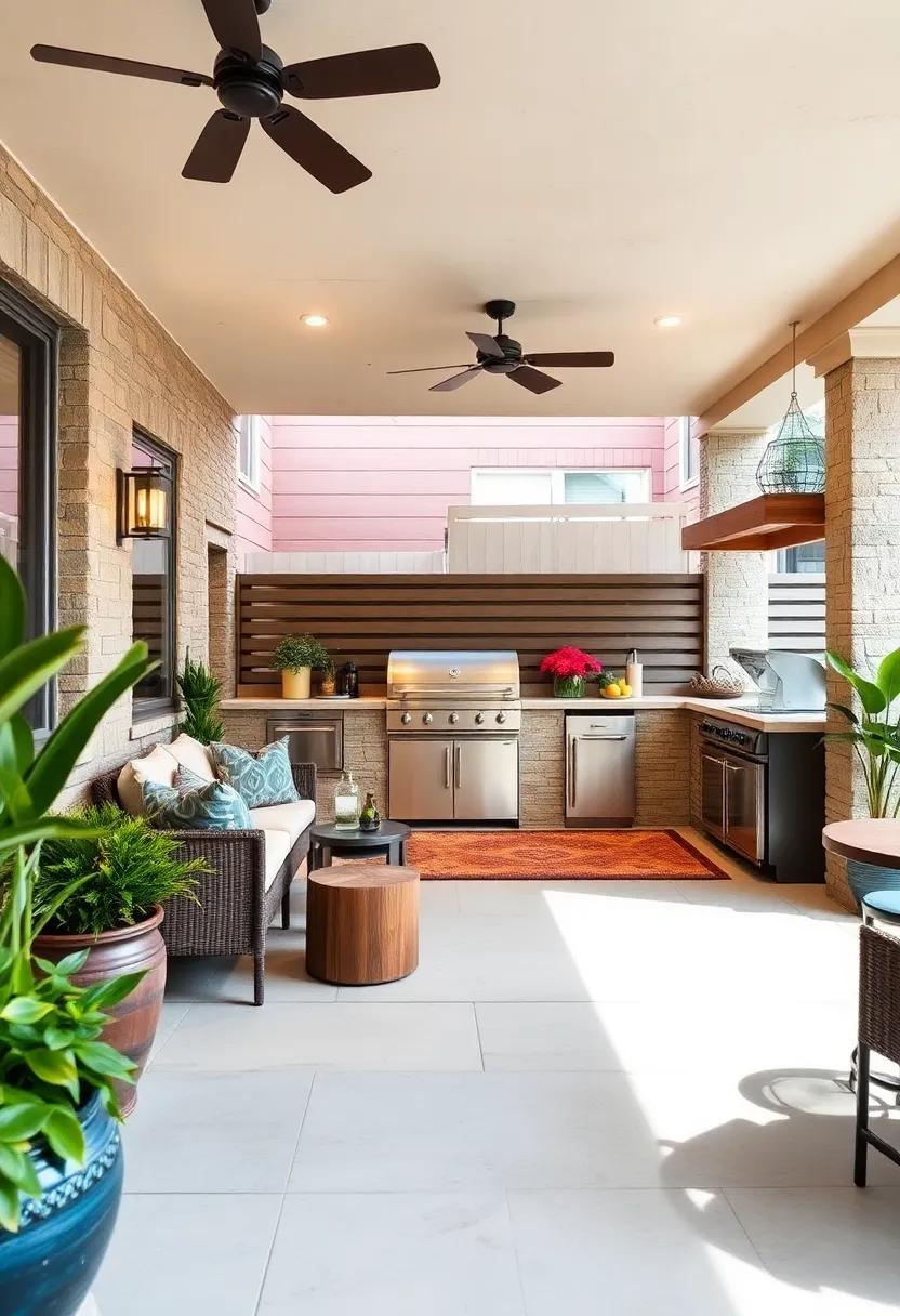 Practical Luxury: A ⁣well-designed patio that combines⁣ a built-in‍ grill ‌with a⁤ full outdoor bar,perfect for hosting friends in style