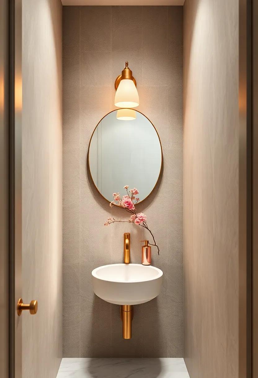 Blush and Gold Glamour: ⁢This stunning sconce combines blush glass with gold accents,creating a warm and inviting atmosphere that adds a touch of luxury to any powder room