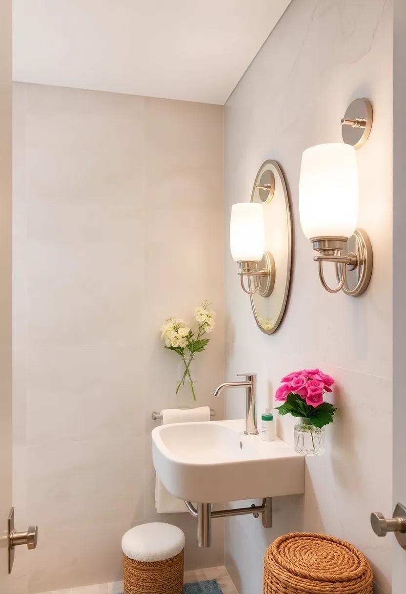 Soft Silver⁢ Glow: The soft silver finish and frosted glass shades of this sconce provide a gentle glow, making your powder room feel inviting and tranquil