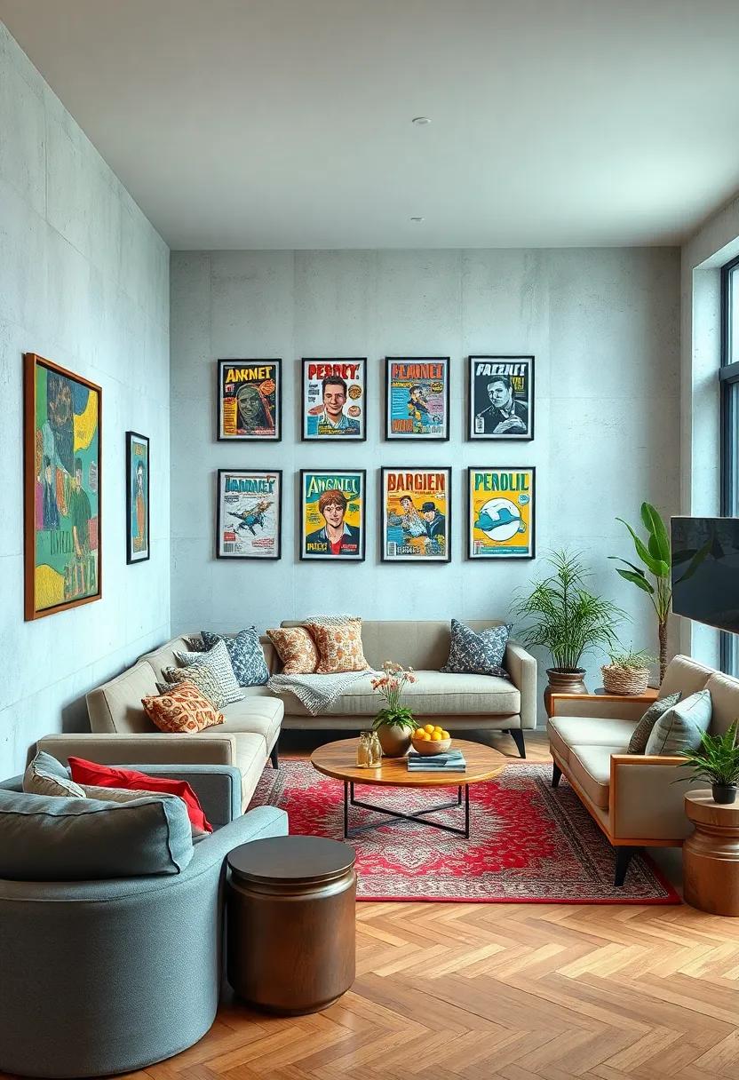 Create a mini gallery of retro magazine⁤ covers or comic books displayed in frames for a nostalgic nod to ⁢the‌ past