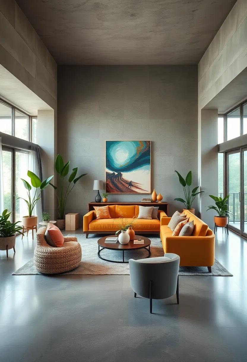 Play with scale by including oversized art pieces or large⁣ potted⁢ plants that ​draw the eye ⁤and create a dynamic space