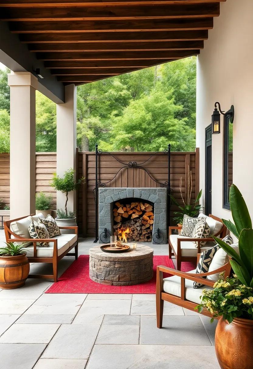 Customizable Firewood display: Use decorative firewood racks that double as art pieces, ⁣creating visual interest while storing wood for ⁤your fire pit