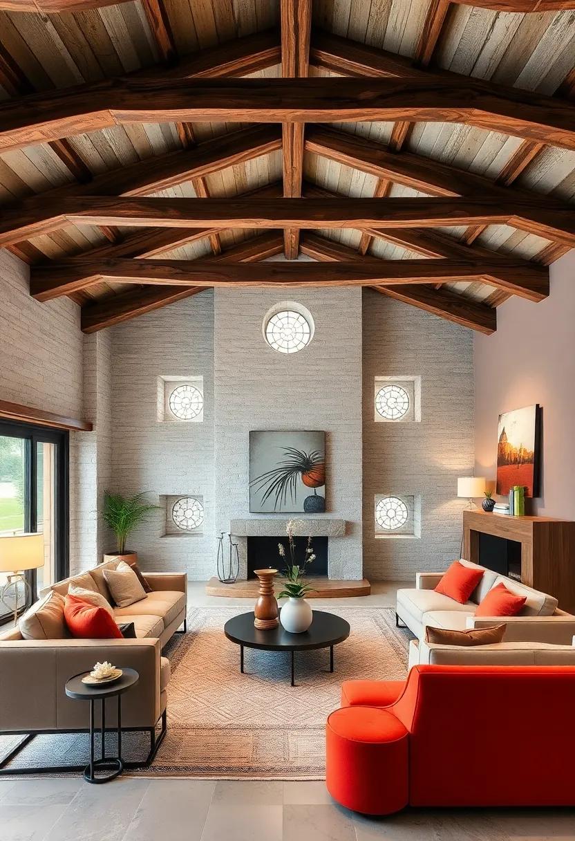 Contrast & Balance: Pairing rustic beams with sleek⁤ furniture creates ‌an​ intriguing contrast, ‍balancing modern and ​traditional ⁣aesthetics beautifully