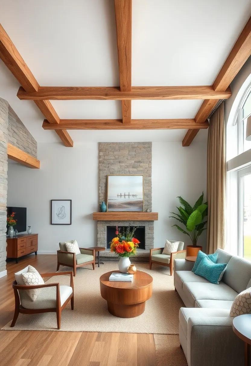 Farmhouse integration: In‌ country or farmhouse designs,‍ wooden beams seamlessly integrate, tying in with other rustic features ⁢like stone or shiplap