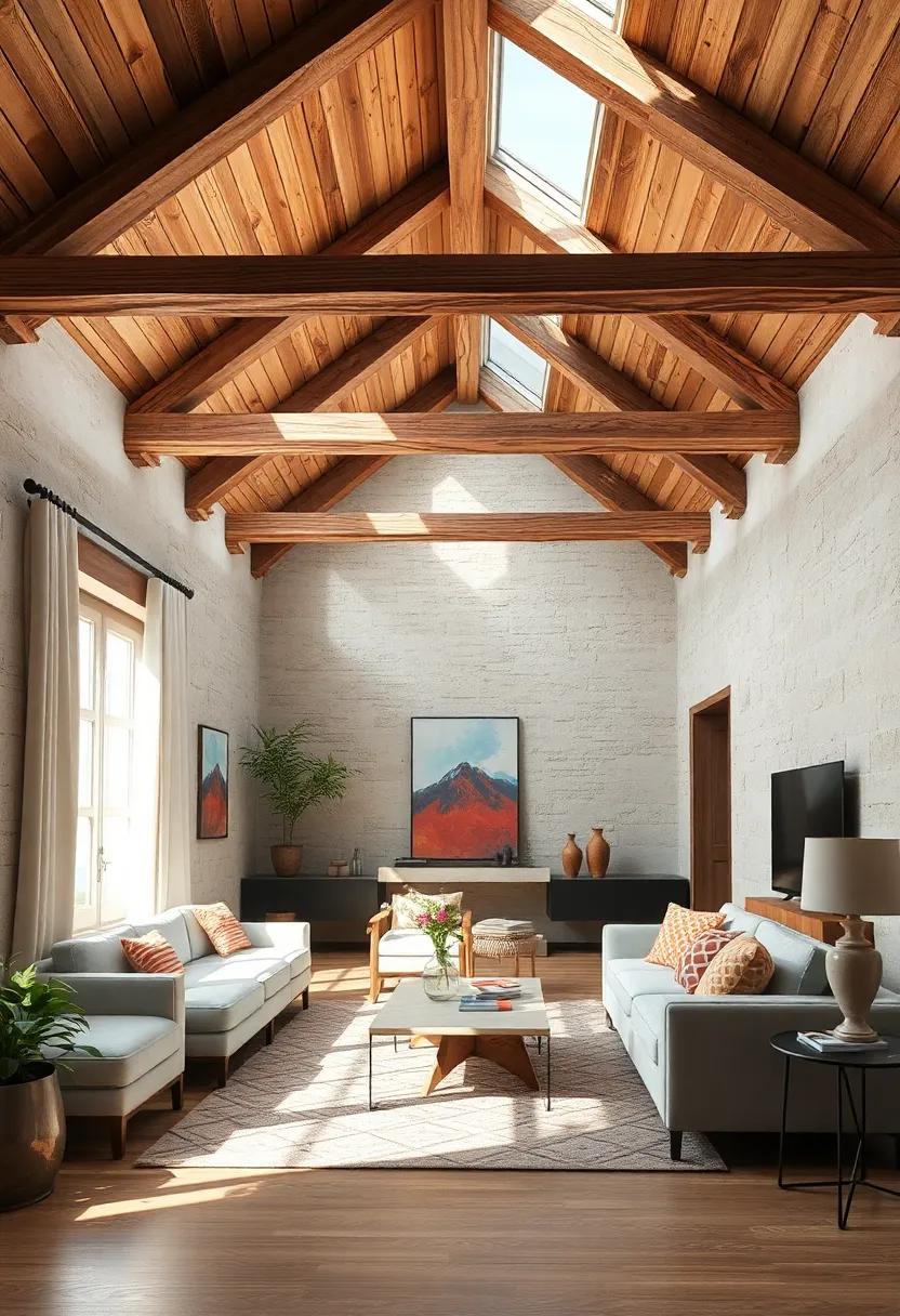 Play of​ Light: ⁤The texture of wooden‍ beams casts unique shadows, enhancing natural light and creating a dynamic interplay that⁤ changes throughout⁣ the day