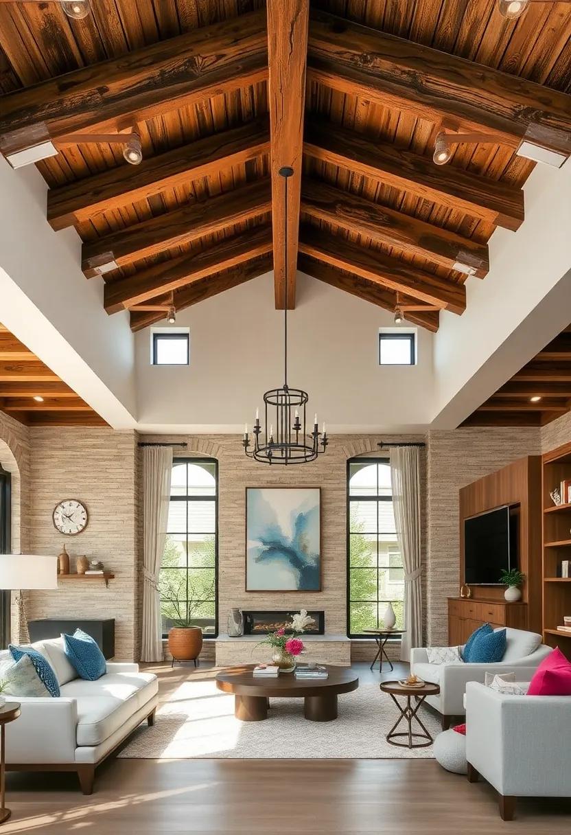 Timeless Elegance: Rustic wooden beams exude a classic charm that never goes out of style,​ making your ‍ceiling ‍a focal point of enduring beauty