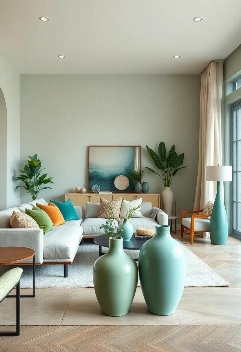 Artistic Accents: Incorporate sage​ green pottery⁣ or vases that serve‌ as both functional pieces and artistic displays