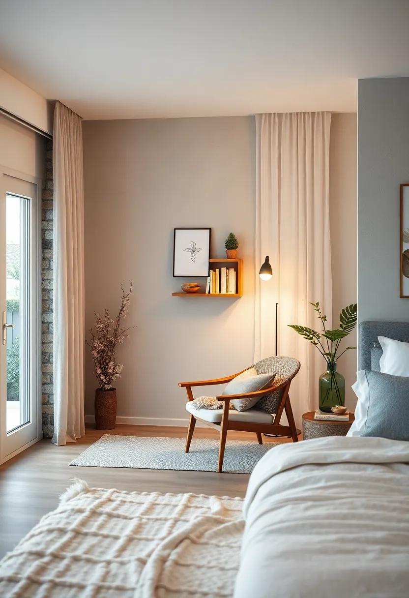 Cozy ​Reading Nook: transform an unused corner ‍into a quaint reading nook ⁢with a⁤ comfortable chair, a small bookshelf, and soft lighting