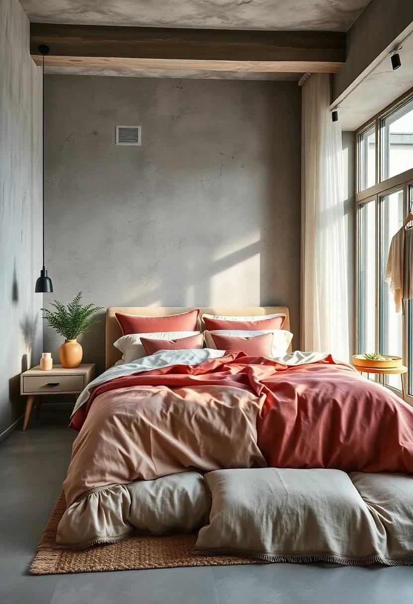 Layered Bedding: Mix and match⁢ different textures and patterns with bedding to create ⁤a visually appealing and comfortable‍ sleeping environment