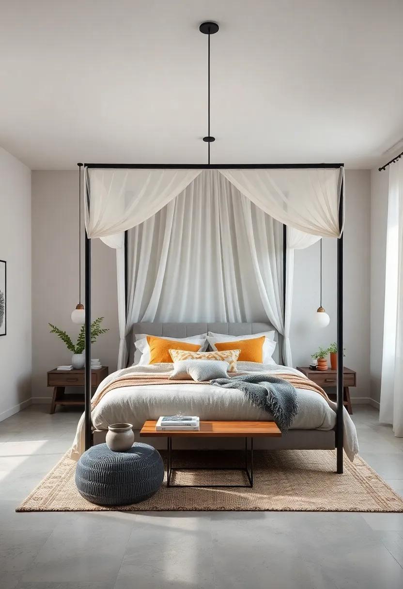 Scandinavian Canopy Beds: Add ⁢a touch of elegance with a simple ​canopy‍ bed that creates a cozy, intimate⁤ atmosphere