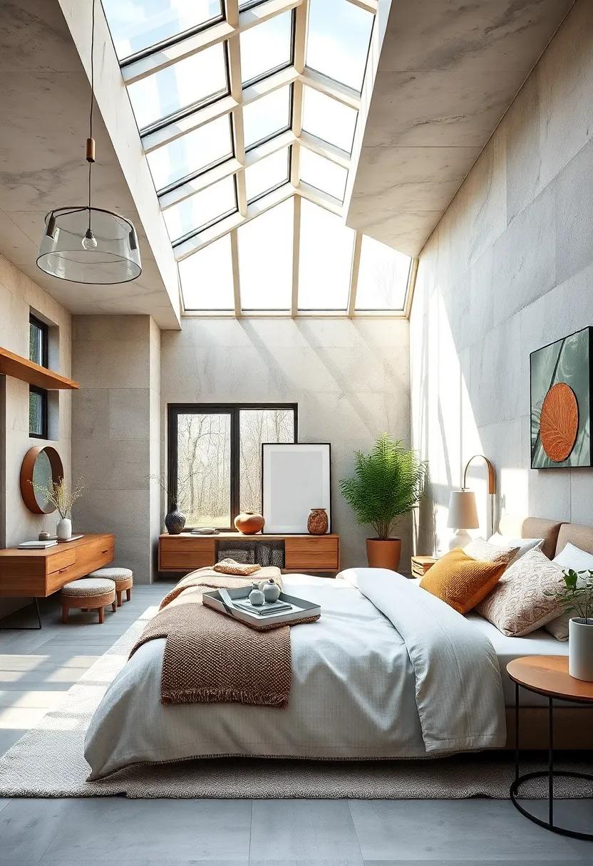 Skylights and Windows: Maximize natural light with large windows or ​skylights that ​bring the beauty of the outdoors inside