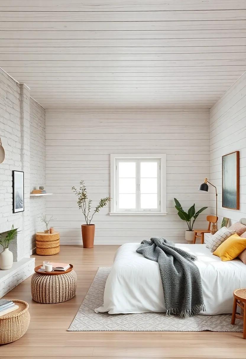 Whitewashed Finishes: Use whitewashed wood for ​walls⁢ or ceilings ⁣for a beachy feel that enhances the airy vibe of Scandinavian designs