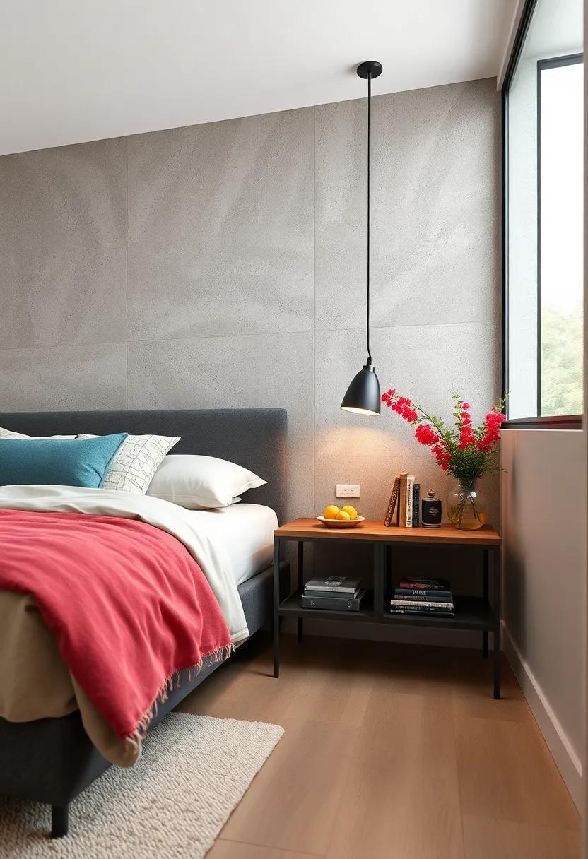 Industrial Vibes: Consider metal floating nightstands for an​ industrial-chic look, providing a bold contrast to softer bedroom⁣ accents
