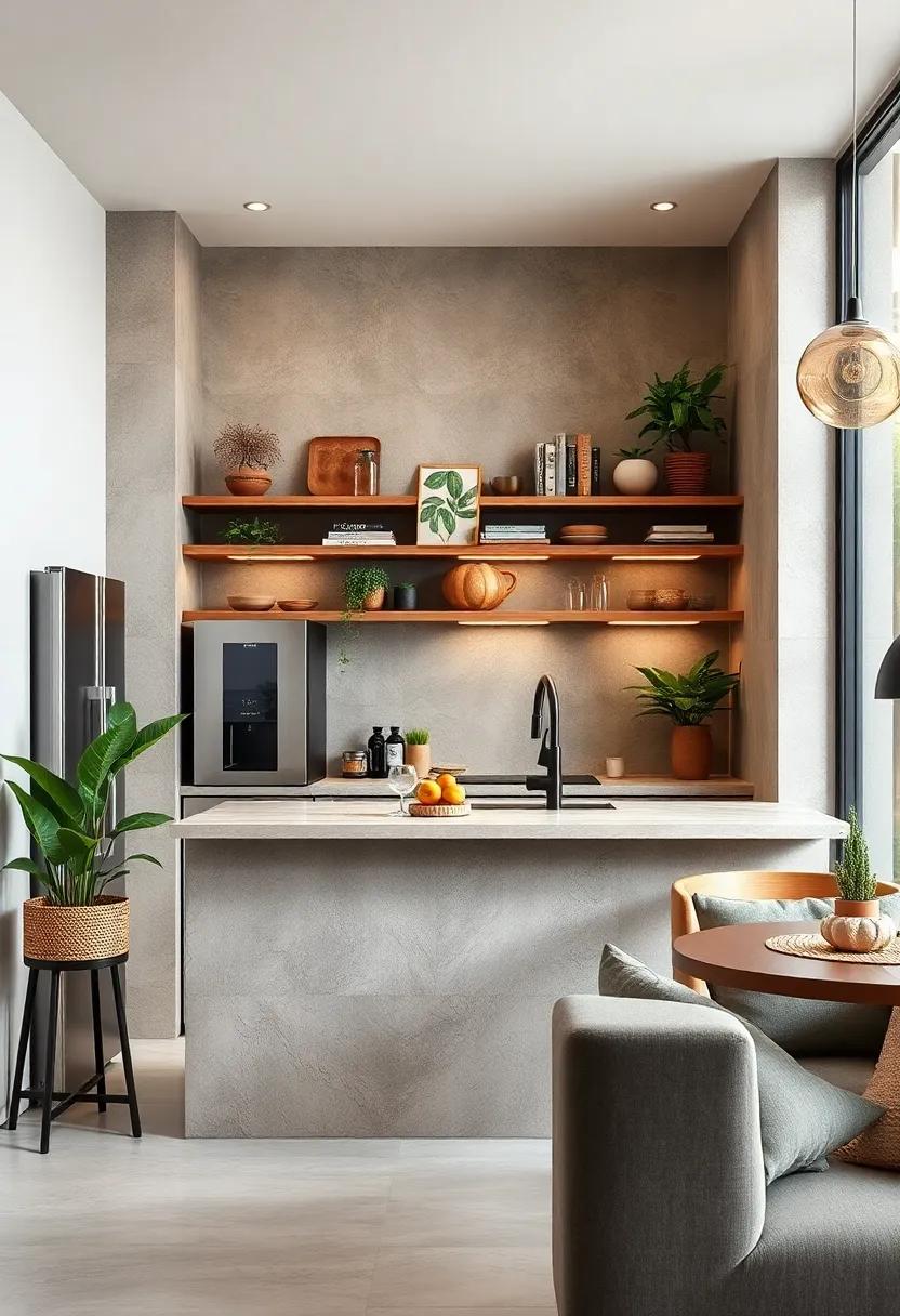 Wall-Mounted Shelving: ⁤Incorporate open ⁢shelving above the counter for displaying cookbooks, ⁣plants, or decorative items to add personality